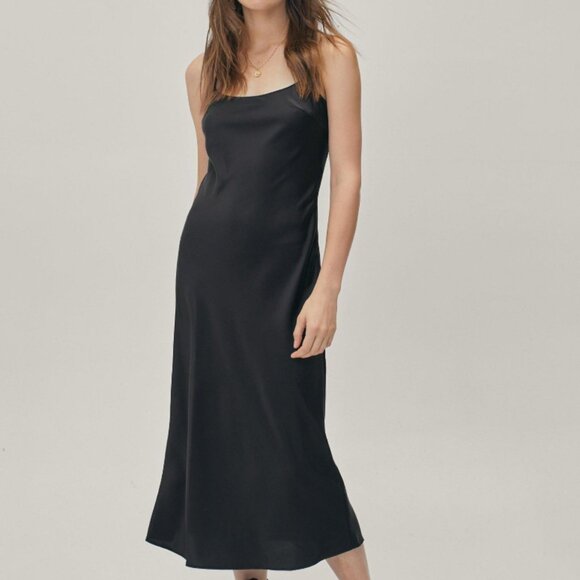 Nasty Gal Cowl Neck Satin Midi Dress - Picture 1 of 9